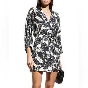 Le Superbe
Beach Club Palm Draped Mini Wrap Dress